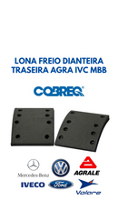 LONA DE FREIO COBREQ DIANTEIRA E TRASEIRA (Cod. 36776)